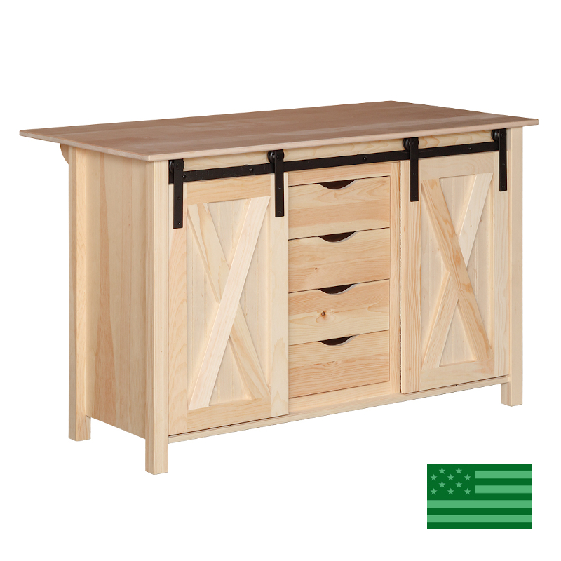 Sliding Barn Door Kitchen Island